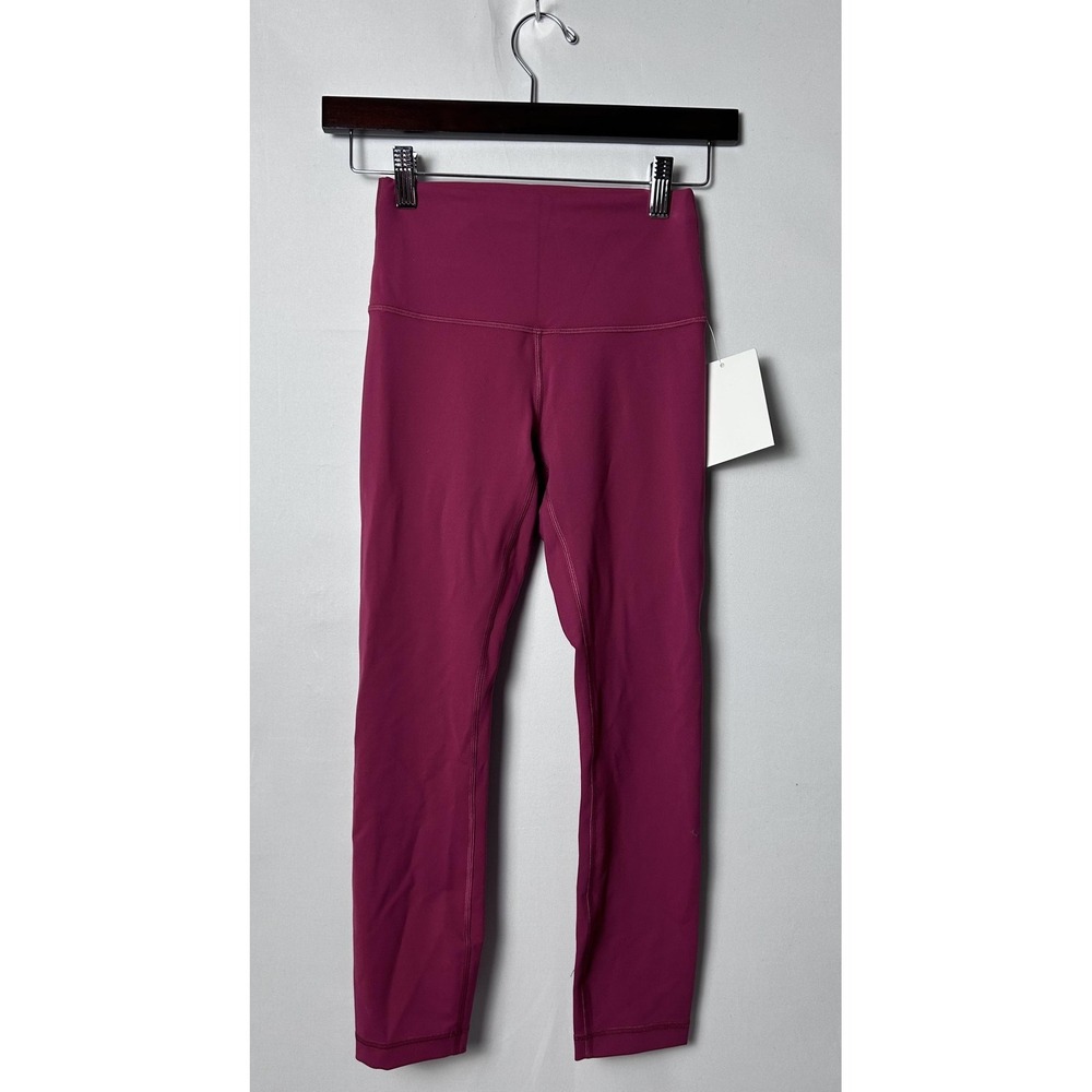 Lululemon Wunder Train HR Crop 23 Leggings Womens 4 Pink High Rise Yoga Everlux
